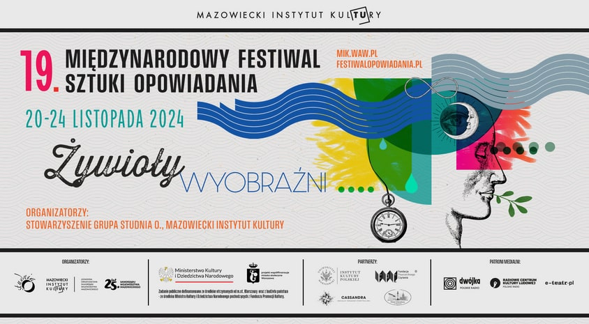 20-24 listopada | 19. Międzynarodowy Festiwal Sztuki Opowiadania „Żywioły wyobraźni”